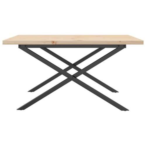 Stolić za kavu X-oblika 80x80x45,5 cm od borovine i čelik - 80 x 80 x 45.5 cm 1 Oblik slova X x-okvir Cijena