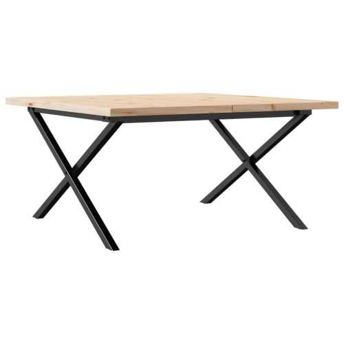 Stolić za kavu X-oblika 80x80x45,5 cm od borovine i čelik - 80 x 80 x 45.5 cm 1 Oblik slova X x-okvir Cijena