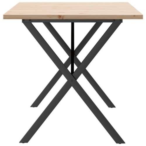 Blagovaonski stol X-oblika 140x80x75,5 cm od borovine i čelik - 140 x 80 x 75.5 cm 1 Oblik slova X x-okvir Cijena