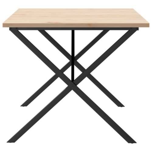 Blagovaonski stol X-oblika 180x90x75,5 cm od borovine i čelik - 180 x 90 x 75.5 cm 1 Oblik slova X x-okvir Cijena