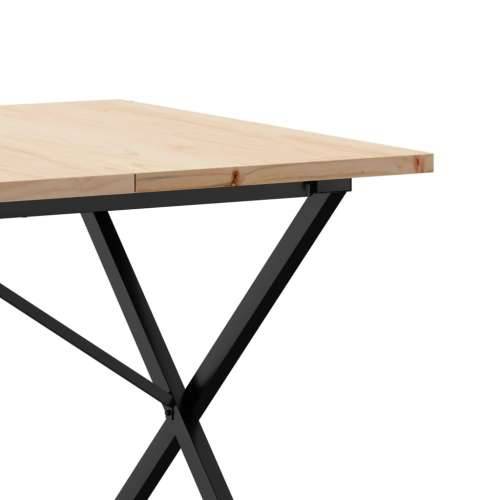 Blagovaonski stol X-oblika 180x90x75,5 cm od borovine i čelik - 180 x 90 x 75.5 cm 1 Oblik slova X x-okvir Cijena