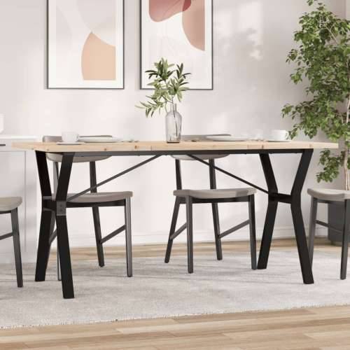 Blagovaonski stol Y-oblika 160x80x75,5 cm od borovine i čelik - 160 x 80 x 75.5 cm 1 Oblik slova Y y-okvir Cijena