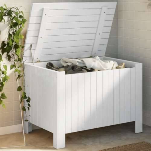 Kutija za pohranu s poklopcem RANA bijela 80x49x54 cm borovina - Bijela 80 x 49 x 54 cm 1 Okomite pruge Cijena