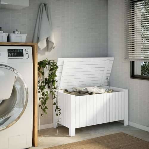 Kutija za pohranu s poklopcem RANA bijela 100x49x54 cm borovina - Bijela 100 x 49 x 54 cm 1 Okomite pruge Cijena