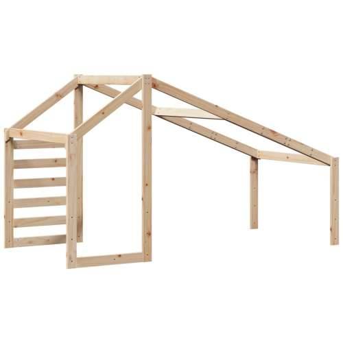 Krov za dječji krevet 188 x 82 x 113 cm od masivne borovine - Prirodna 188 x 82 x 113 cm Cijena