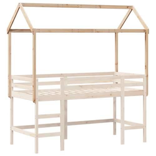 Krov za dječji krevet 217 x 95,5 x 159 cm od masivne borovine - Prirodna 217 x 95.5 x 159 cm Cijena