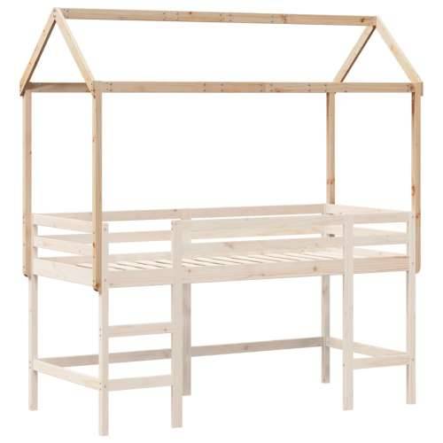 Krov za dječji krevet 207 x 95,5 x 159 cm od masivne borovine - Prirodna 207 x 95.5 x 159 cm Cijena