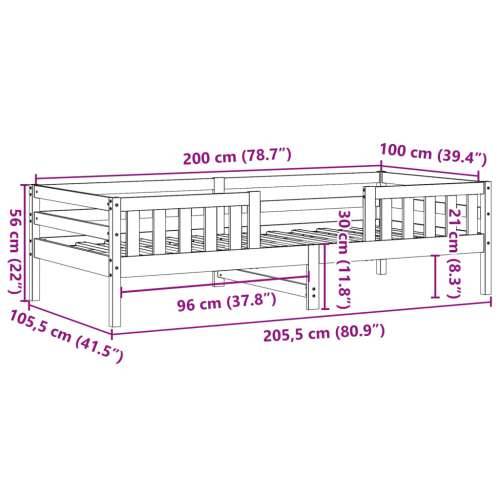 Okvir kreveta bez madraca 100x200 cm konstruirano drvo Prirodna 100 x 200 cm Cijena