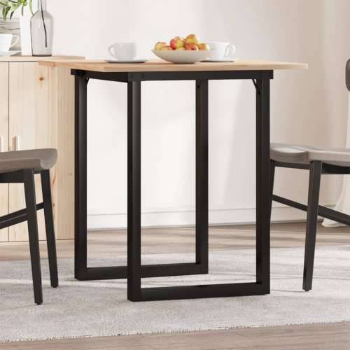 Blagovaonski stol O-oblika 70x70x75 cm od borovine i čelik - 70 x 70 x 75 cm 1 O-oblik O-okvir Cijena