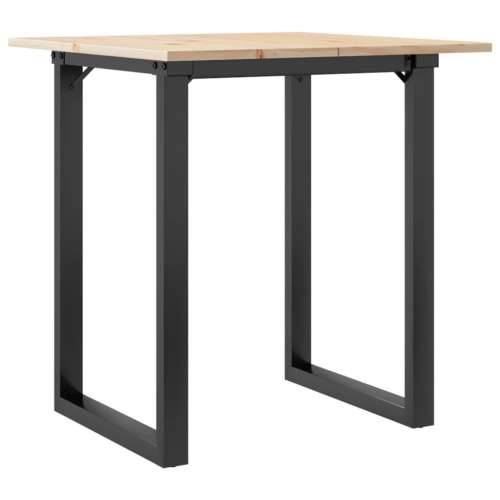 Blagovaonski stol O-oblika 70x70x75 cm od borovine i čelik - 70 x 70 x 75 cm 1 O-oblik O-okvir Cijena