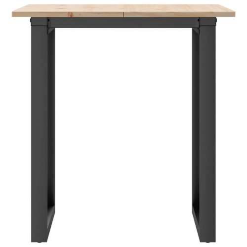 Blagovaonski stol O-oblika 70x70x75 cm od borovine i čelik - 70 x 70 x 75 cm 1 O-oblik O-okvir Cijena