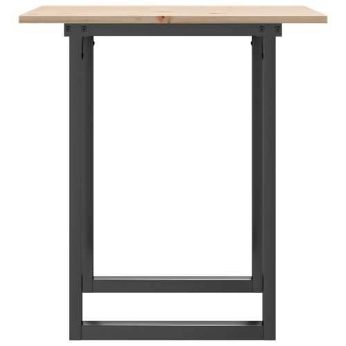 Blagovaonski stol O-oblika 70x70x75 cm od borovine i čelik - 70 x 70 x 75 cm 1 O-oblik O-okvir Cijena