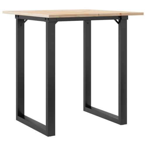 Blagovaonski stol O-oblika 70x70x75 cm od borovine i čelik - 70 x 70 x 75 cm 1 O-oblik O-okvir Cijena