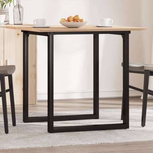 Blagovaonski stol O-oblika 80x80x75 cm od borovine i čelik - 80 x 80 x 75 cm 1 O-oblik O-okvir Cijena