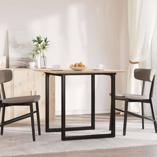 Blagovaonski stol O-oblika 80x80x75 cm od borovine i čelik - 80 x 80 x 75 cm 1 O-oblik O-okvir Cijena