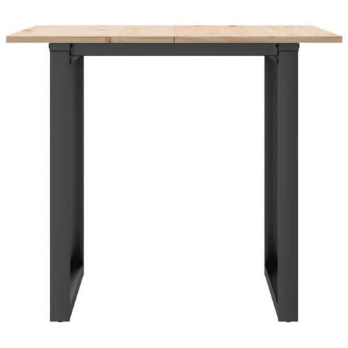 Blagovaonski stol O-oblika 80x80x75 cm od borovine i čelik - 80 x 80 x 75 cm 1 O-oblik O-okvir Cijena