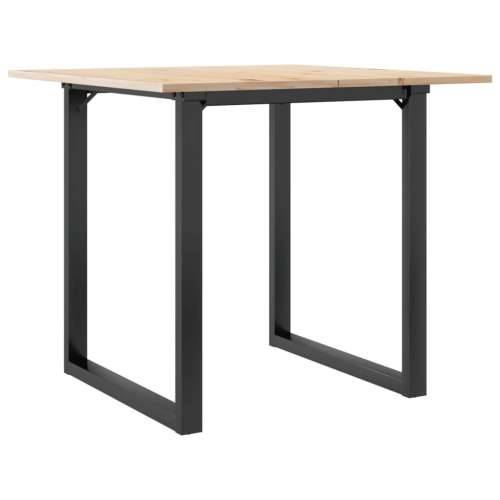 Blagovaonski stol O-oblika 80x80x75 cm od borovine i čelik - 80 x 80 x 75 cm 1 O-oblik O-okvir Cijena