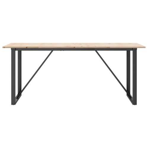 Blagovaonski stol O-oblika 180x90x75 cm od borovine i čelik - 180 x 90 x 75 cm 1 O-oblik O-okvir Cijena
