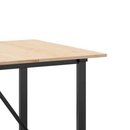 Blagovaonski stol O-oblika 180x90x75 cm od borovine i čelik - 180 x 90 x 75 cm 1 O-oblik O-okvir Cijena