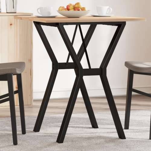 Blagovaonski stol Y-oblika 70x70x75 cm od borovine i čelik - 70 x 70 x 75 cm 1 Oblik slova Y y-okvir Cijena