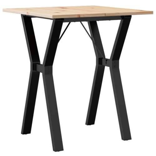 Blagovaonski stol Y-oblika 70x70x75 cm od borovine i čelik - 70 x 70 x 75 cm 1 Oblik slova Y y-okvir Cijena