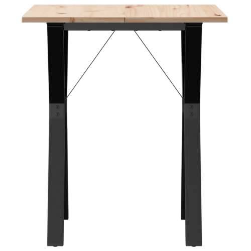 Blagovaonski stol Y-oblika 70x70x75 cm od borovine i čelik - 70 x 70 x 75 cm 1 Oblik slova Y y-okvir Cijena