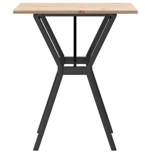 Blagovaonski stol Y-oblika 70x70x75 cm od borovine i čelik - 70 x 70 x 75 cm 1 Oblik slova Y y-okvir Cijena