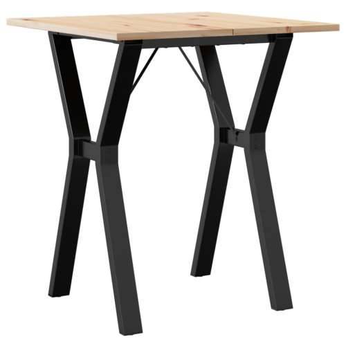Blagovaonski stol Y-oblika 70x70x75 cm od borovine i čelik - 70 x 70 x 75 cm 1 Oblik slova Y y-okvir Cijena