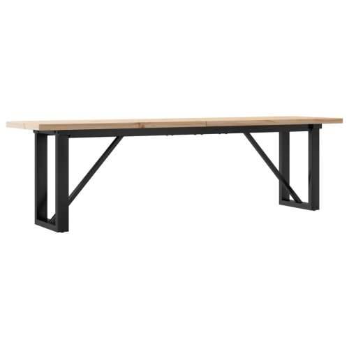 Stolić za kavu O-oblika 160x40x45,5 cm od borovine i čelik - 160 x 40 x 45.5 cm 1 O-oblik O-okvir Cijena