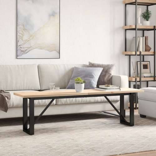 Stolić za kavu O-oblika 160x40x45,5 cm od borovine i čelik - 160 x 40 x 45.5 cm 1 O-oblik O-okvir Cijena