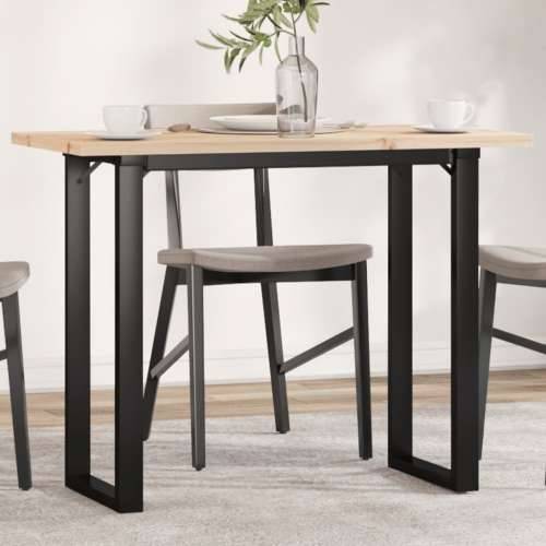 Blagovaonski stol O-oblika 100x50x75,5 cm od borovine i čelik - 100 x 50 x 75.5 cm 1 O-oblik O-okvir Cijena