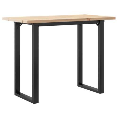 Blagovaonski stol O-oblika 100x50x75,5 cm od borovine i čelik - 100 x 50 x 75.5 cm 1 O-oblik O-okvir Cijena