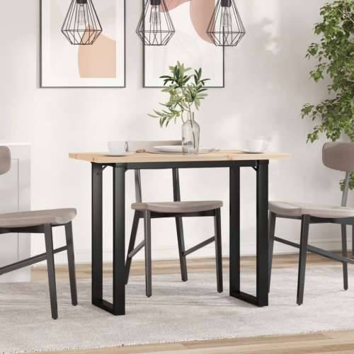 Blagovaonski stol O-oblika 100x50x75,5 cm od borovine i čelik - 100 x 50 x 75.5 cm 1 O-oblik O-okvir Cijena