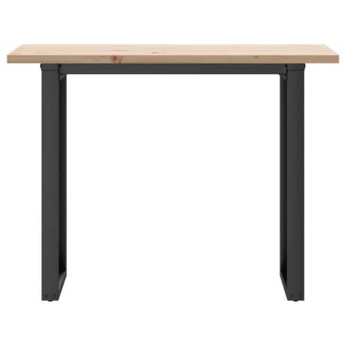 Blagovaonski stol O-oblika 100x50x75,5 cm od borovine i čelik - 100 x 50 x 75.5 cm 1 O-oblik O-okvir Cijena