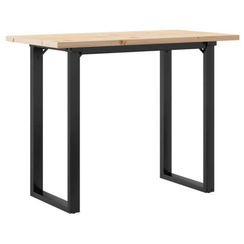 Blagovaonski stol O-oblika 100x50x75,5 cm od borovine i čelik - 100 x 50 x 75.5 cm 1 O-oblik O-okvir Cijena