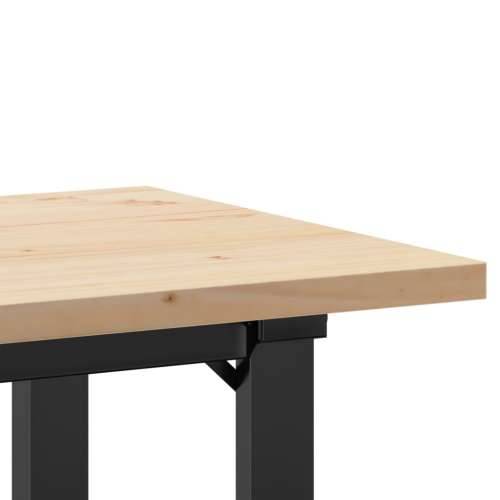 Blagovaonski stol O-oblika 100x50x75,5 cm od borovine i čelik - 100 x 50 x 75.5 cm 1 O-oblik O-okvir Cijena