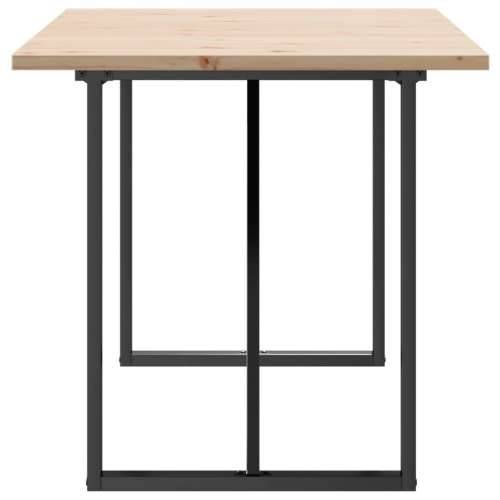 Blagovaonski stol O-oblika 160x80x75,5 cm od borovine i čelik - 160 x 80 x 75.5 cm 1 O-oblik O-okvir Cijena