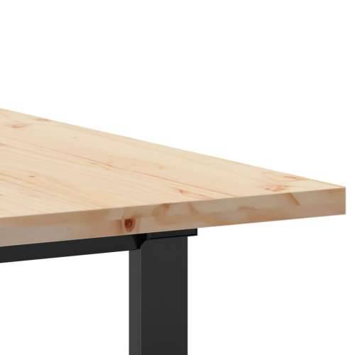 Blagovaonski stol O-oblika 160x80x75,5 cm od borovine i čelik - 160 x 80 x 75.5 cm 1 O-oblik O-okvir Cijena