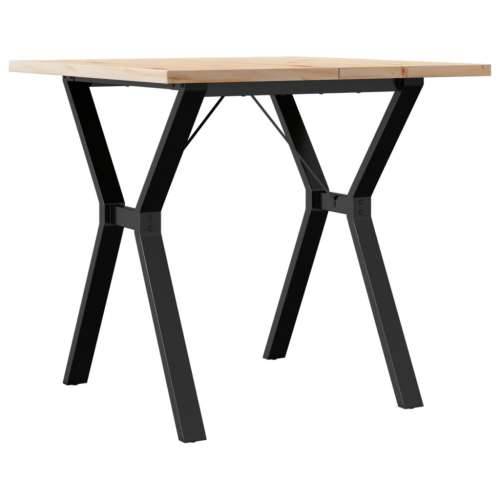 Blagovaonski stol Y-oblika 80x80x75,5 cm od borovine i čelik - 80 x 80 x 75.5 cm 1 Oblik slova Y y-okvir Cijena