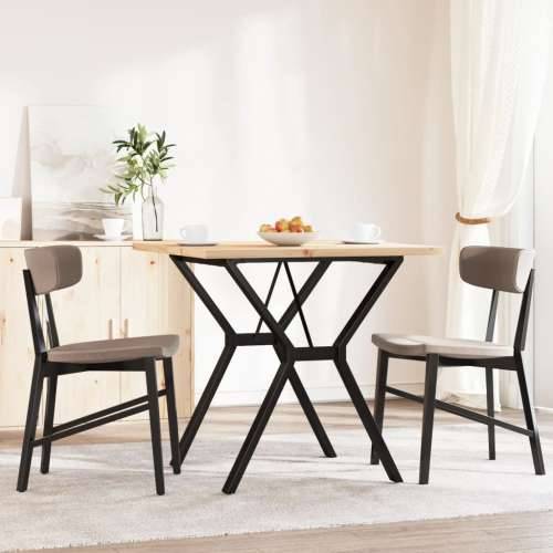 Blagovaonski stol Y-oblika 80x80x75,5 cm od borovine i čelik - 80 x 80 x 75.5 cm 1 Oblik slova Y y-okvir Cijena