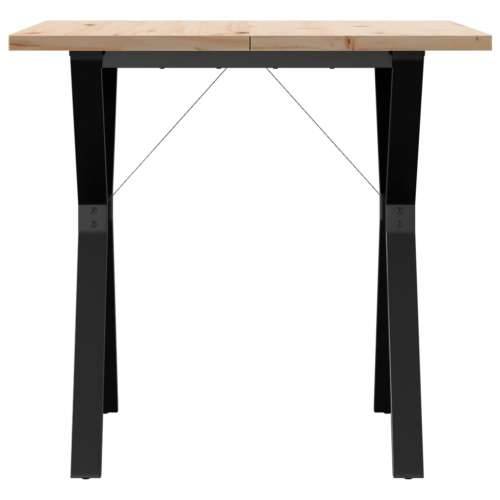 Blagovaonski stol Y-oblika 80x80x75,5 cm od borovine i čelik - 80 x 80 x 75.5 cm 1 Oblik slova Y y-okvir Cijena