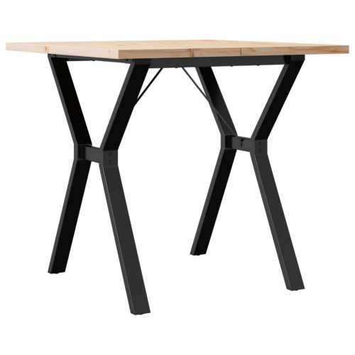 Blagovaonski stol Y-oblika 80x80x75,5 cm od borovine i čelik - 80 x 80 x 75.5 cm 1 Oblik slova Y y-okvir Cijena