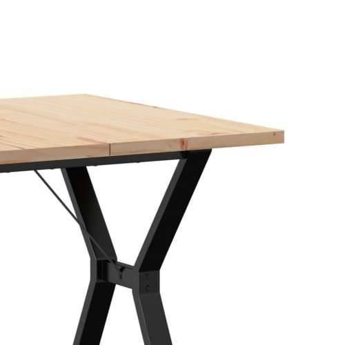 Blagovaonski stol Y-oblika 80x80x75,5 cm od borovine i čelik - 80 x 80 x 75.5 cm 1 Oblik slova Y y-okvir Cijena
