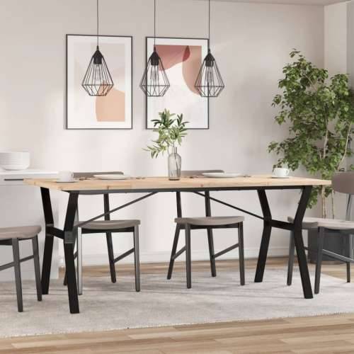 Blagovaonski stol Y-oblika 180x90x75,5 cm od borovine i čelik - 180 x 90 x 75.5 cm 1 Oblik slova Y y-okvir Cijena