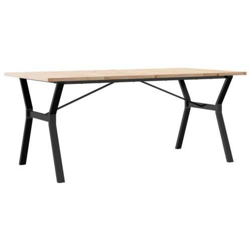 Blagovaonski stol Y-oblika 180x90x75,5 cm od borovine i čelik - 180 x 90 x 75.5 cm 1 Oblik slova Y y-okvir Cijena