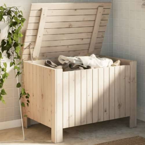 Kutija za pohranu s poklopcem RANA 80x49x54 cm masivna borovina - Prirodna 80 x 49 x 54 cm 1 Okomite pruge Cijena