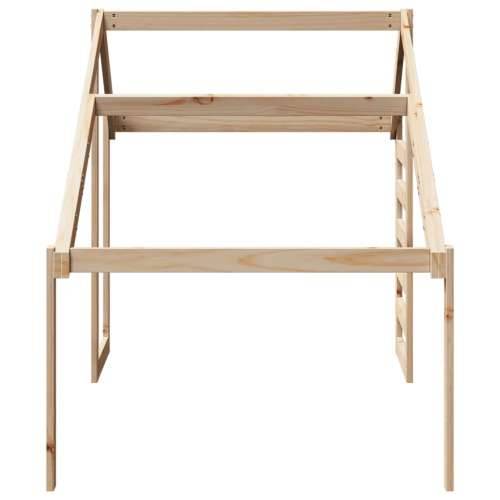Krov za dječji krevet 198 x 87 x 113 cm od masivne borovine - Prirodna 198 x 87 x 113 cm Cijena