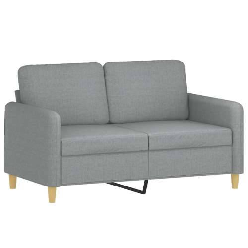 3-dijelni set sofa s jastucima svjetlosivi od tkanine - Svjetlosiva s jastucima i tabureom Cijena