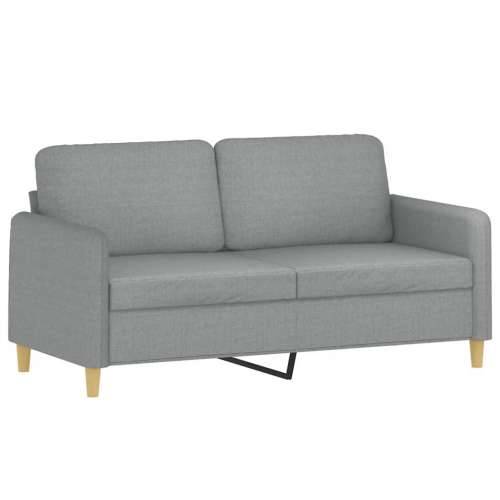 3-dijelni set sofa s jastucima svjetlosivi od tkanine - Svjetlosiva s jastucima i tabureom Cijena