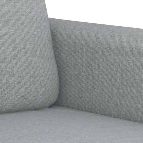 3-dijelni set sofa s jastucima svjetlosivi od tkanine - Svjetlosiva s jastucima i tabureom Cijena
